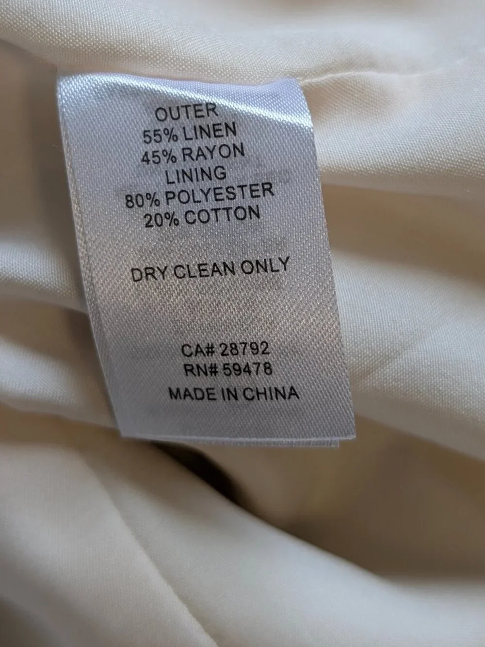Rachel Zoe Cream Linen Cropped Utility Jacket Button Front Minimalist Chic M - Picture 9 of 12